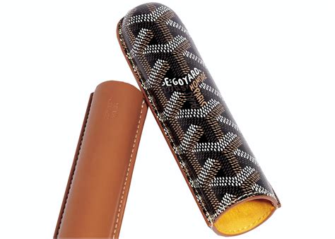 goyard cigarette case|Goyard Churchill Single Cigar Case Black/Tan .